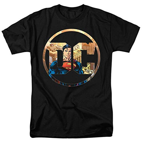 Superman DC Comics Logo T Shirt   Stickers Large Black