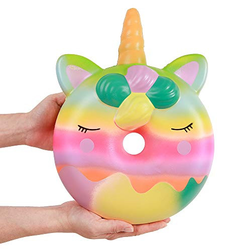 Anboor 13 Inches Squishies Jumbo Unicorn Donut Kawaii Soft Slow Rising Scented Giant Doughnut Squishies Stress Relief Kid Toys Colorful Anboor 13 Inches Squishies Jumbo Unicorn Donut Kawaii Soft Slow Rising Scented Giant Doughnut Squishies Stress Relief Kid Toys Colorful