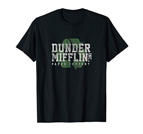 The Office Dunder Mifflin Paper Company Distress Recycle T-Shirt The Office Dunder Mifflin Paper Company Distress Recycle T-Shirt