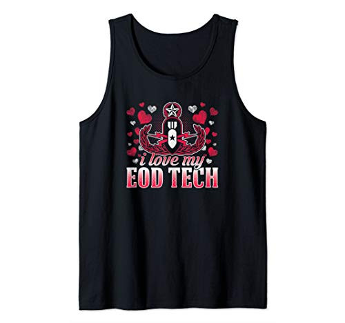 I Love MY EOD Tech Explosive Ordnance Disposal Master Badge Tank Top