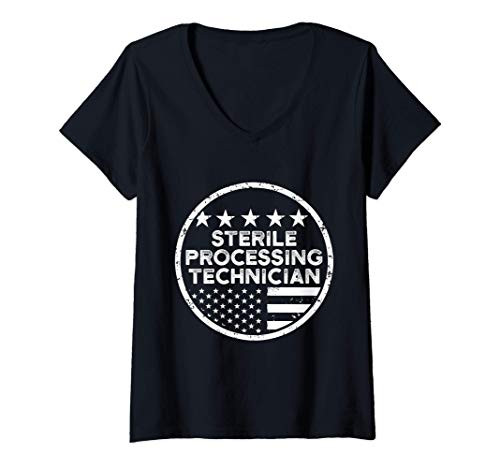 Womens Sterile Processing Technician Success Funny Tech V-Neck T-Shirt