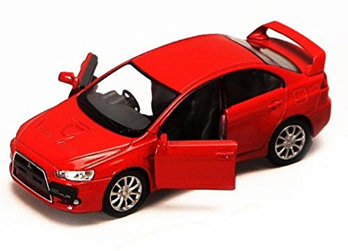 Kinsmart 2008 Mitsubishi Lancer Evolution X, Red 5329D - 1/36 scale Diecast Model Toy Car, but NO BOX