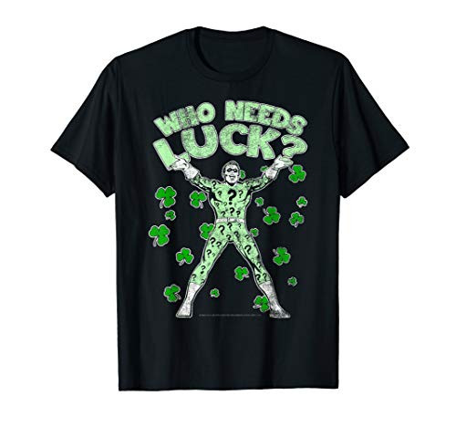 DC Comics The Riddler Who Needs Luck T-Shirt