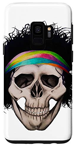Galaxy S9 Psychedelic Rockstar Headband Skull Head Face Case