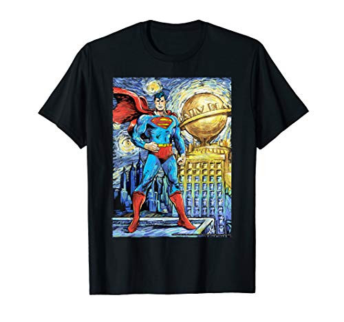 DC Comics Superman Starry Night Style Portrait T-Shirt
