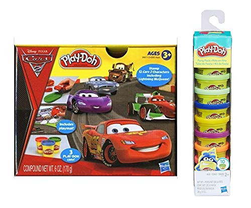 Play Doh Cars 2 Play Set  Play Doh Party Pack 10-1oz Cans