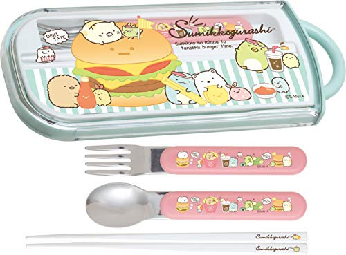 Sumikko Gurashi Portable Spoon Fork Chopsticks   Case Set  Burger KT84301