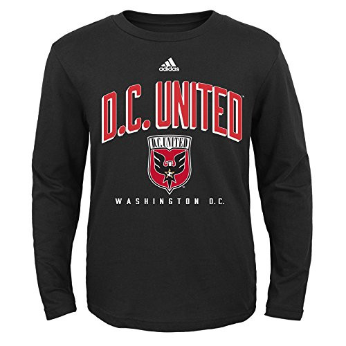 MLS D_C_ United Boys Outerstuff Arched Standard LS Tee Team Color Youth X-Large 16-18 MLS D_C_ United Boys Outerstuff Arched Standard LS Tee Team Color Youth X-Large 16-18