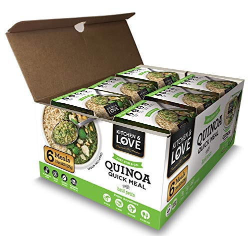 Kitchen Love Basil Pesto Quinoa Quick Meal 6-Pack Gluten-Free Ready-to-Eat No Refrigeration Required Kitchen Love Basil Pesto Quinoa Quick Meal 6-Pack Gluten-Free Ready-to-Eat No Refrigeration Required