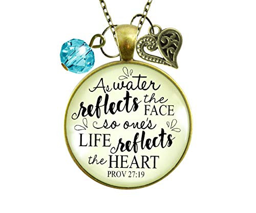 Gutsy Goodness 36 Faith Necklace As Water Reflects Life Heart Jewelry Charm Gutsy Goodness 36 Faith Necklace As Water Reflects Life Heart Jewelry Charm