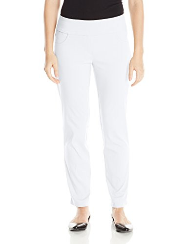 Ruby Rd_ Womens Petite Pull-On Solar Millennium Super Stretch Pant White 12 Petite