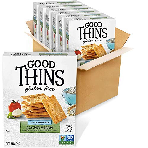 Good Thins Garden Veggie Rice Snacks Gluten Free Crackers 6 - 3_5 oz Boxes