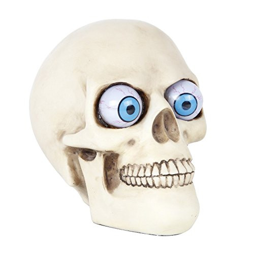 Pacific Giftware Novelty Skull with Rolling Movable Eye Ball Gothic Collectible Halloween Decor Medium