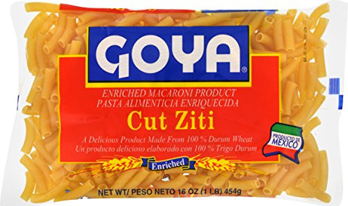 Goya Foods Cut Ziti Pasta 16-Ounce Pack of 20