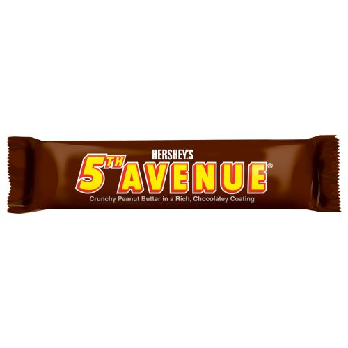 HERSHEYS 5th Avenue Christmas Candy Chocolate Peanut Butter Bar Pack of 18