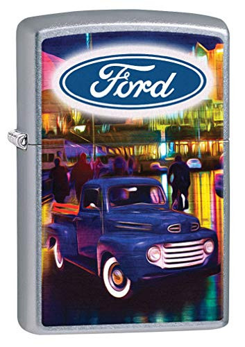 Zippo Lighter Ford Vintage Blue Pickup Truck - Street Chrome 80310