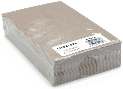 Grafix Medium Weight Chipboard Sheets 4 inch x 6 inch Natural 25 Pack CB4625 3-Pack