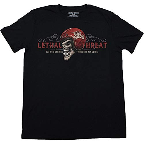 Lethal Threat Mens T-Shirt Tires N Tattoos Black XXX-Large