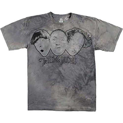 Liquid Blue Mens The Three Stooges T-Shirt Tie Dye Large