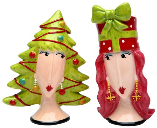 Appletree Design Christmas Tree and Gift Salt and Pepper Set 4-Inch