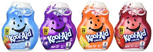 Kool-aid Liquid Drink Mix 4 Pack Cherry Grape Orange and Tropical Punch
