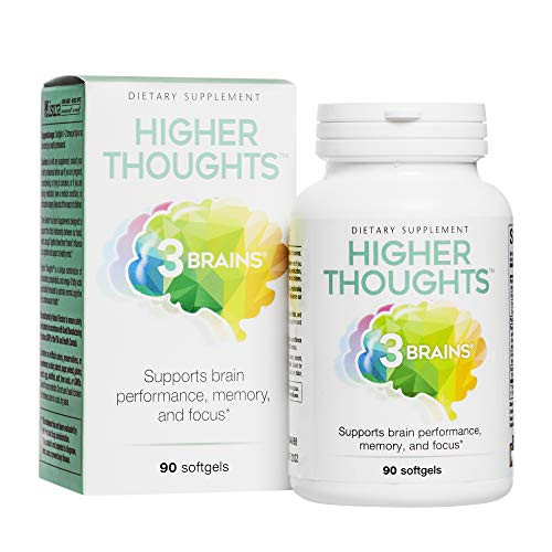 3 Brains by Natural Factors Higher Thoughts Support for Cognitive Health and Brain Function Daily Dietary Supplement 90 Softgels 45 Servings