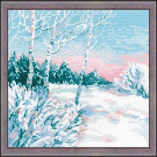 RIOLIS 1541 - Winter Morning - Counted Cross Stitch Kit 11¾ x 9½ 10 Count White AIDA 12 Colors