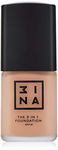 3INA Makeup Cruelty Free Paraben Free Vegan 3-in-1 Foundation 30 ml - 206 Light Beige
