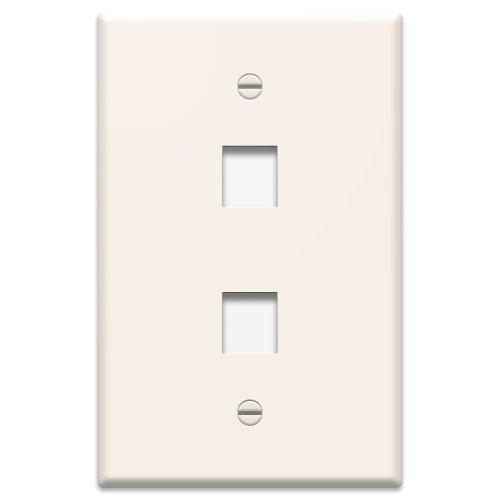 Legrand - On-Q WP3302LA Single Gang Oversized Wall Plate,2Port, Light Almond