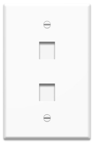 Legrand - On-Q WP3302WH Single Gang Oversized Wall Plate, 2Port, White
