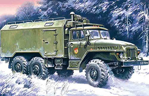ICM 172 Scale URAL-375A Command Vehicle - Plastic Model Building Kit  72712