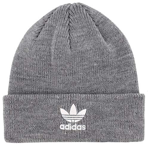 adidas Originals Womens Trefoil Beanie Heather GreyWhite ONE SIZE adidas Originals Womens Trefoil Beanie Heather GreyWhite ONE SIZE