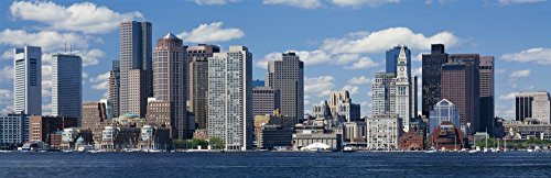 Posterazzi PPI77679S Buildings at the waterfront Boston Massachusetts USA Poster Print 27 x 9