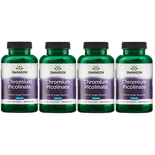 Swanson Chromium Picolinate 200 mcg 200 Capsules 4 Pack Swanson Chromium Picolinate 200 mcg 200 Capsules 4 Pack