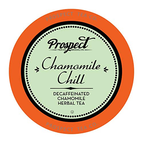 Prospect Tea Decaffeinated Chamomile Chill Herbal Tea Pods for Keurig K-Cup Makers 40 Count