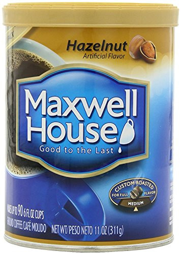 Maxwell House Hazelnut Ground Coffee, 11-Ounce Cannister