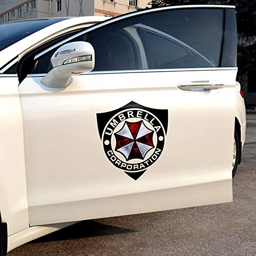 YSpring Resident Evil Shield Shape Hood Decals Umbrella Corporation Car Doors Sticker Auto Body Vinyl Sticker for Vehicles style Q-black