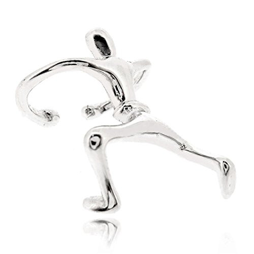 Sovats Ear Cuff Climber Earring For Women 925 Sterling Silver Rhodium Plated - High Polished 925 Sterling Silver Ear Cuff Non-Piercing Clip on Cartilage Tragus Earrings