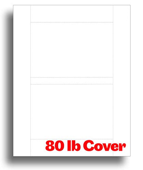 Heavyweight Blank 4 x 6 Postcard Paper for Printing - Bright White Thick 80lb Cover Cardstock - 4 per Sheet - InkjetLaser Printable 100 Sheets  200 Postcards Full Bleed Style