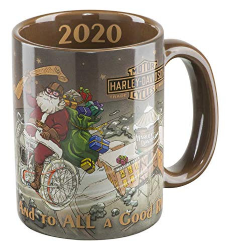 Harley-Davidson Winter 2020 Biker Santa Coffee Mug 15 oz_ - Brown HDX-98632