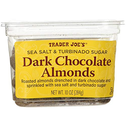 Trader Joes Sea Salt   Turbinado Sugar Dark Chocolate Almonds Pack Of 2
