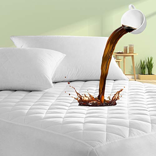 UNILIBRA Quilted Fitted Mattress Pad Twin Size 100 Waterproof Breathable Cooling Mattress Topper 6-18 Deep Pocket Hollow Cotton Alternative Filling Mattress Cover UNILIBRA Quilted Fitted Mattress Pad Twin Size 100 Waterproof Breathable Cooling Mattress Topper 6-18 Deep Pocket Hollow Cotton Alternative Filling Mattress Cover