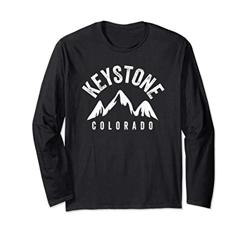 Vintage Keystone CO Colorado Skyline Rocky Mountain Scenery Long Sleeve T-Shirt Vintage Keystone CO Colorado Skyline Rocky Mountain Scenery Long Sleeve T-Shirt