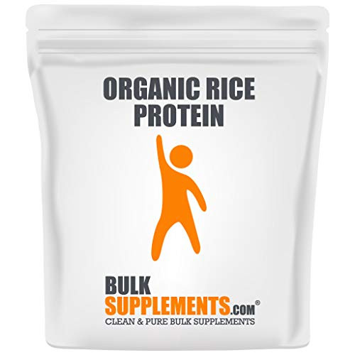 BulkSupplements Organic Rice Protein Concentrate 80 Powder 500 Grams