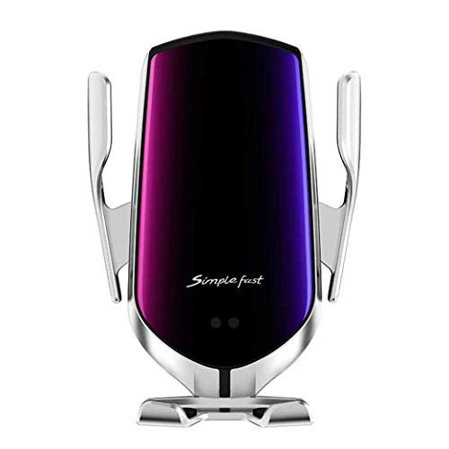 Smart Sensor Wireless car Charger Holder R2 10W Qi Fast Charging New car Holder R2 Wireless Charger car Holder Infrared Smart Sensor Charger Suitable for SamsungAndroidiPhone etc_ Silver Smart Sensor Wireless car Charger Holder R2 10W Qi Fast Charging New car Holder R2 Wireless Charger car Holder Infrared Smart Sensor Charger Suitable for SamsungAndroidiPhone etc_ Silver