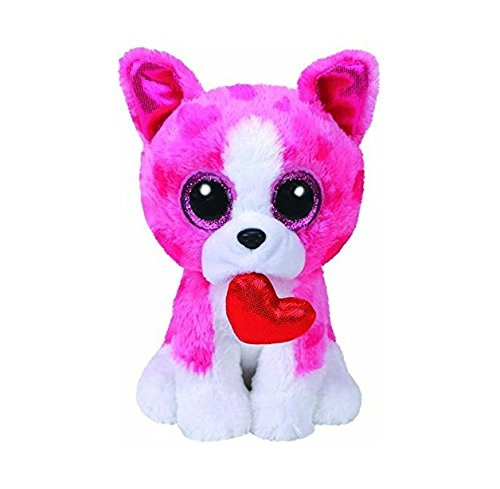TY Valentines ROMEO Pink Dog Beanie Boos 6" Plush