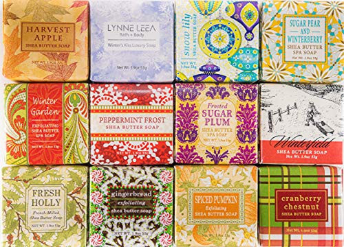 Winter Holiday Soap Sampler Set of 12 1_9 ounce Natural Extract Soap Bars Gift Boxed by Lynne Leea Winter Holiday Soap Sampler Set of 12 1_9 ounce Natural Extract Soap Bars Gift Boxed by Lynne Leea