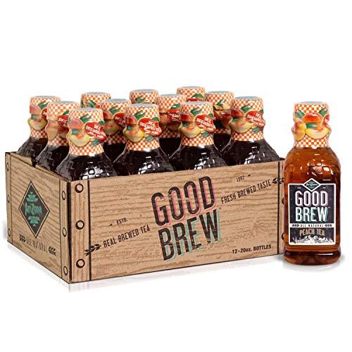 Arizona Good Brew Premium Peach Tea with Real Sugar 20 Fl Oz Pack of 12