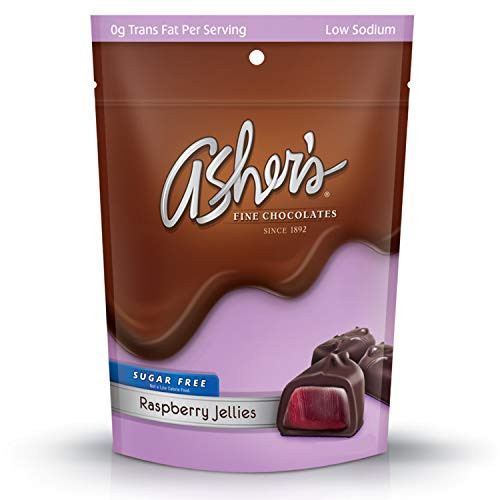 Ashers Chocolate Sugar Free Dark Chocolate Raspberry Jellies Diabetic Friendly Chocolate Small Batches of Kosher Chocolate Family Owned Since 1892 15oz_ Dark Chocolate Raspberry Jellies