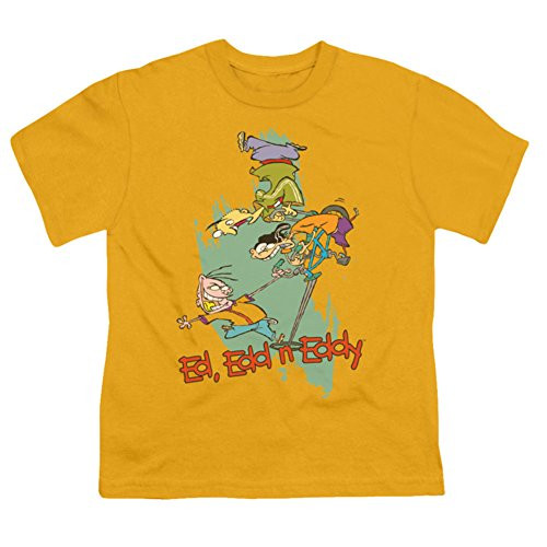 Trevco Ed EDD N Eddy-Free Fall - Short Sleeve Youth 18-1 Tee - Gold44 Large